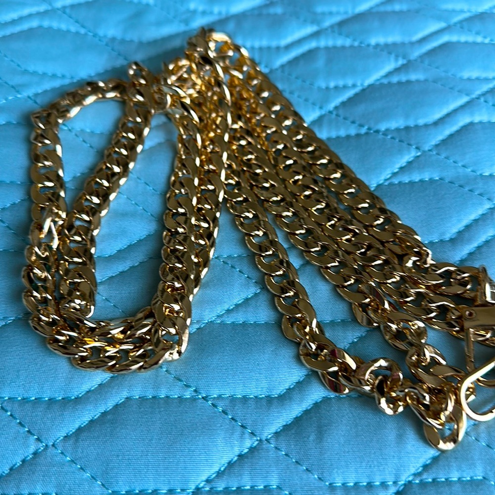 Gold 47 inch chain for crossbody bag New